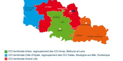 Мапа Француској Лил области